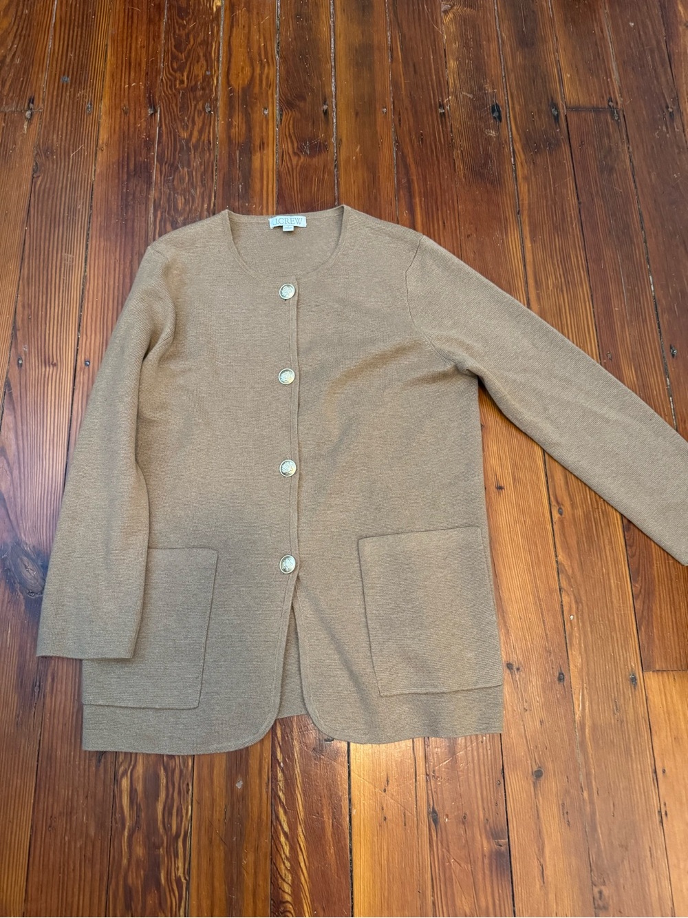 J. Crew Giselle Camel Knit Blazer - Picture 2 of 4